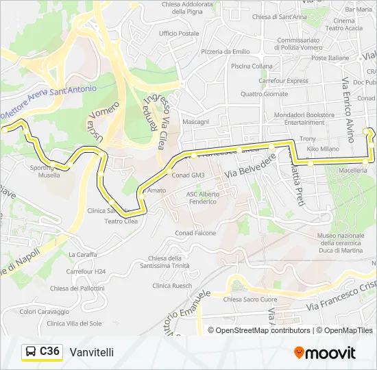 C36 Bus Line Map