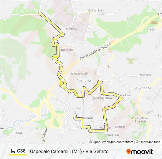 C38 Bus Line Map