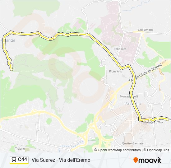 Percorso linea bus C44