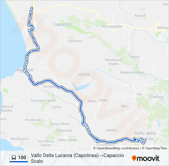 100 Bus Line Map