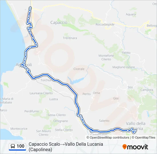 100 Bus Line Map