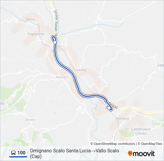 100 Bus Line Map