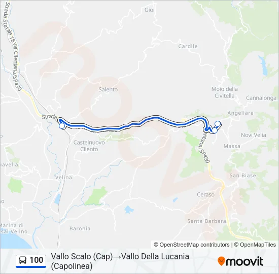100 Bus Line Map