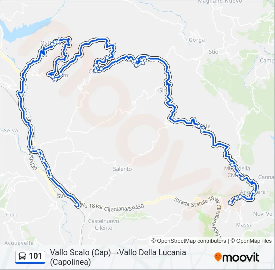 101 Bus Line Map