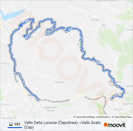 101 Bus Line Map