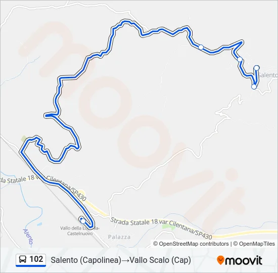 102 Bus Line Map