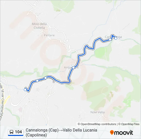 104 Bus Line Map