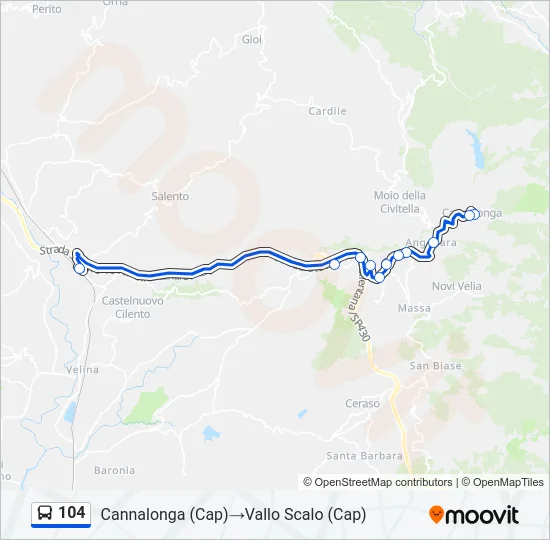 104 Bus Line Map