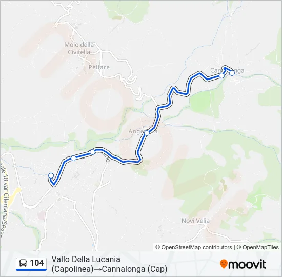 104 Bus Line Map