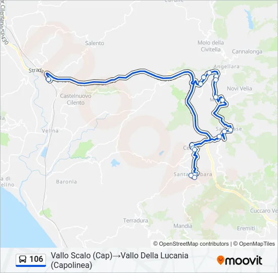 106 Bus Line Map