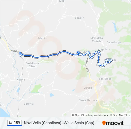 109 Bus Line Map