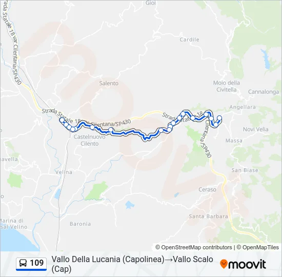 109 Bus Line Map