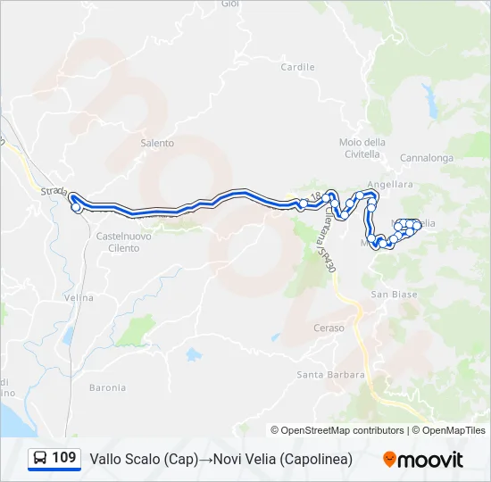 109 Bus Line Map
