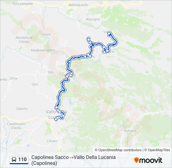 110 Bus Line Map