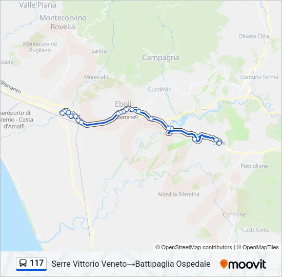 117 Bus Line Map