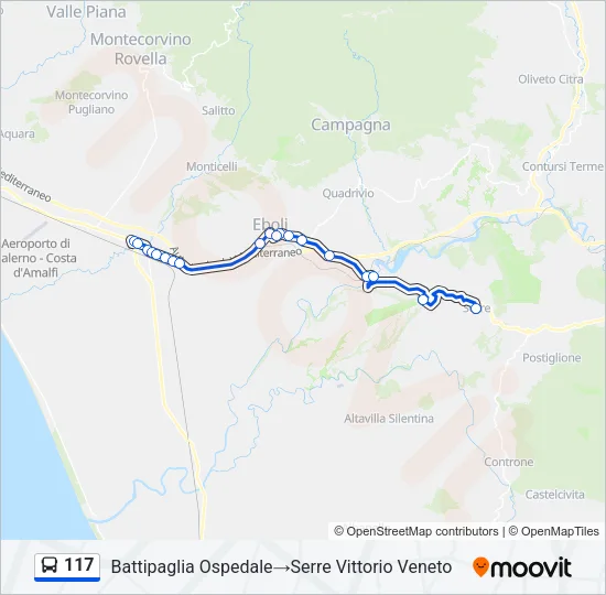 117 Bus Line Map
