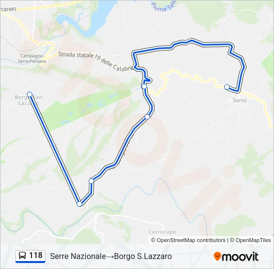 118 Bus Line Map