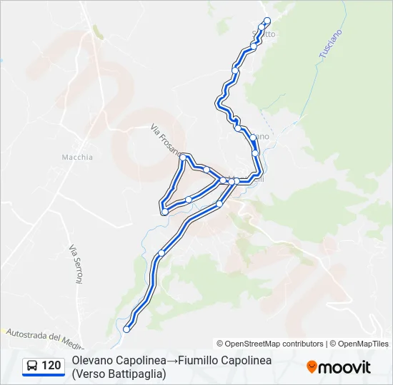 120 Bus Line Map