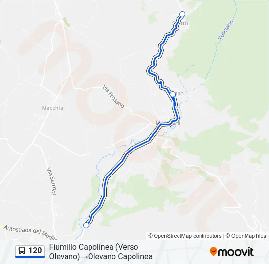 120 Bus Line Map