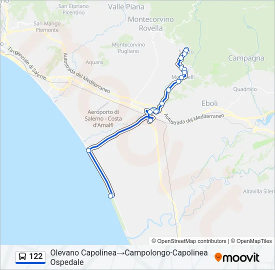 122 Bus Line Map