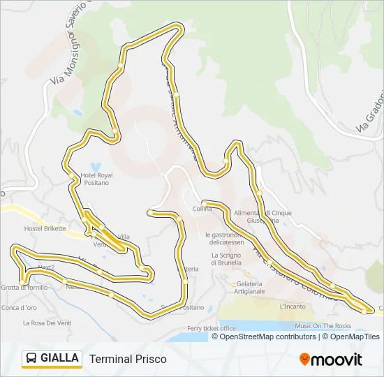 GIALLA Bus Line Map