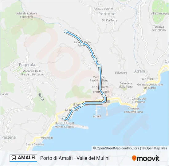 AMALFI Bus Line Map