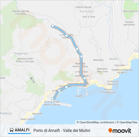 AMALFI bus Line Map