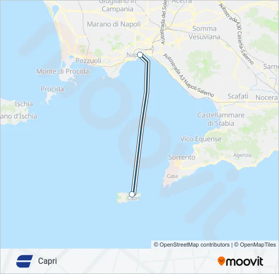 CAREMAR Ferry Line Map
