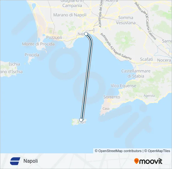 CAREMAR Ferry Line Map