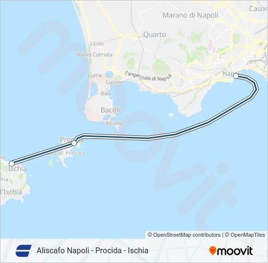 Percorso linea navigazione CAREMAR