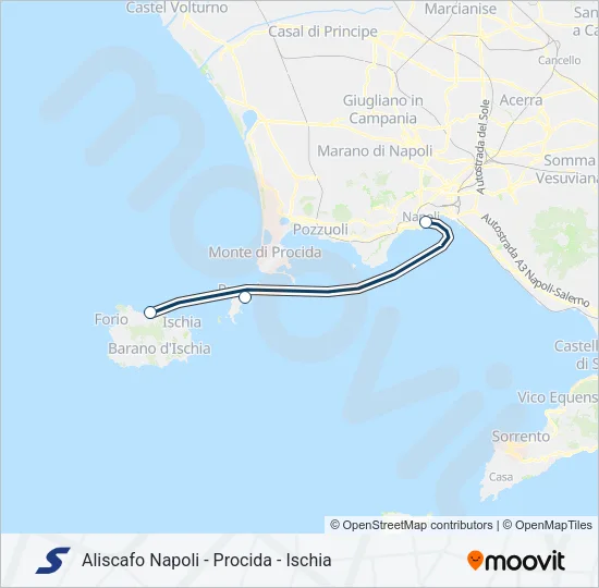 SNAV Ferry Line Map