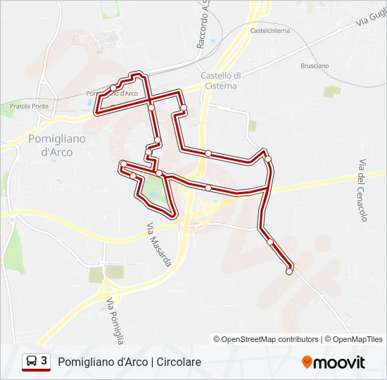 3 Bus Line Map