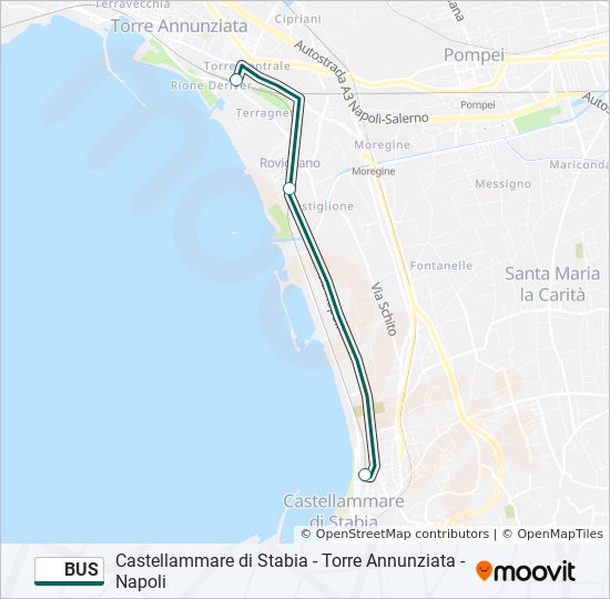 Mappa della linea BUS