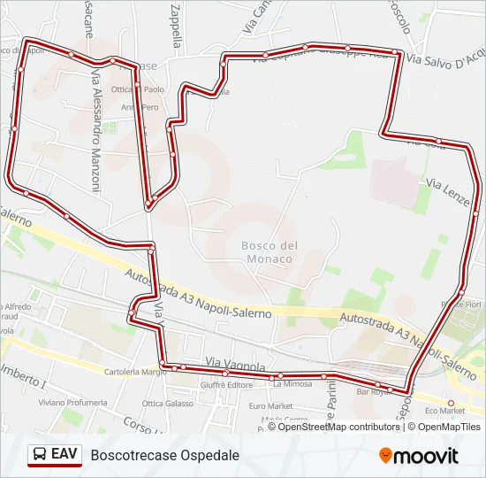 EAV Bus Line Map