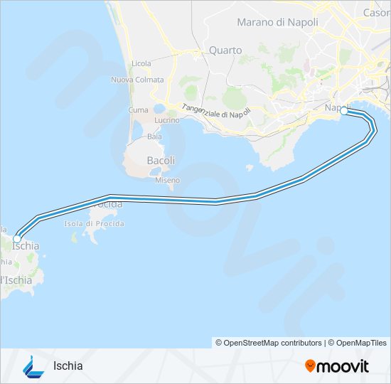 Percorso linea navigazione ALILAUR