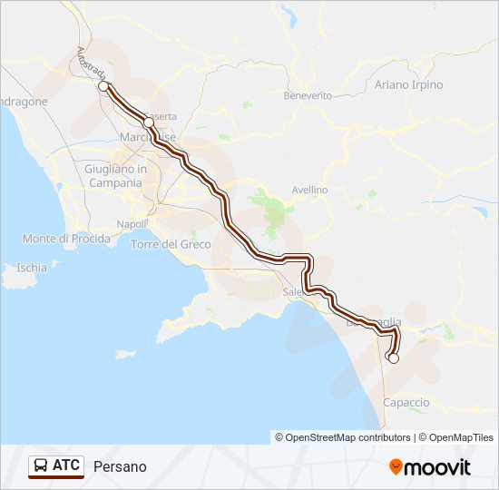 Percorso linea bus ATC
