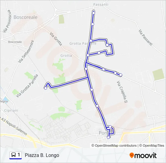 1 Bus Line Map