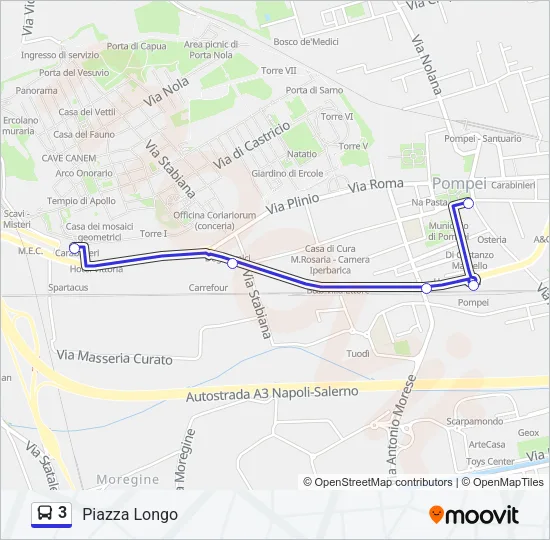 3 Bus Line Map