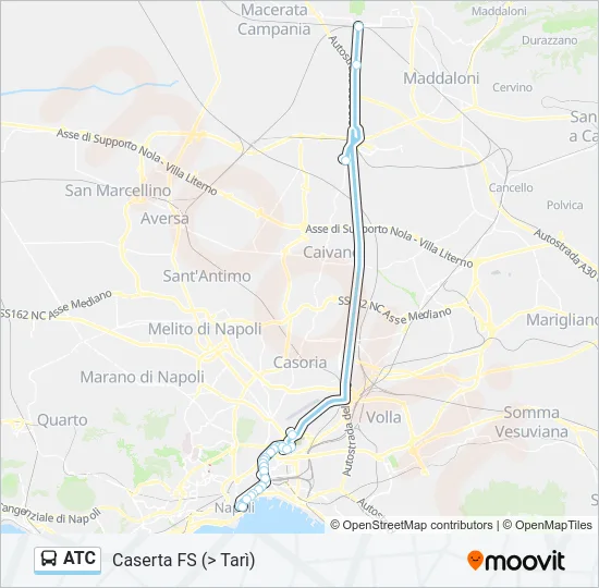Percorso linea bus ATC