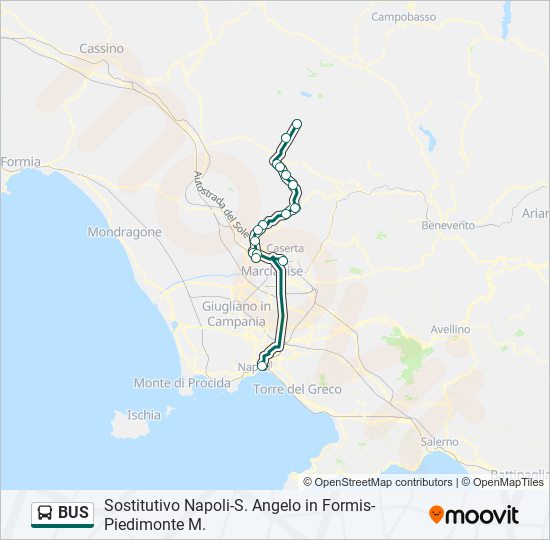 Mappa della linea BUS