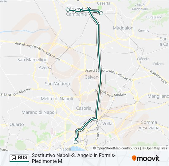 Mappa della linea BUS