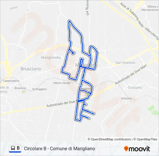 B Bus Line Map