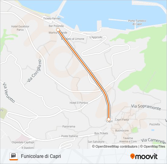 FUNICOLARE DI CAPRI funicular Line Map