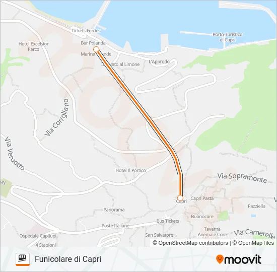 FUNICOLARE DI CAPRI Funicular Line Map