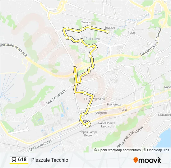 618 Bus Line Map