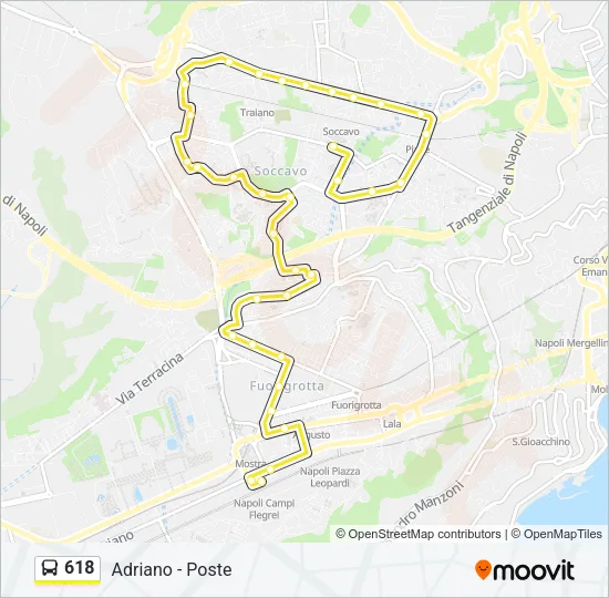 618 Bus Line Map
