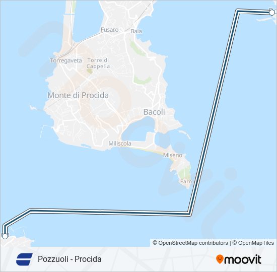 Percorso linea navigazione CAREMAR