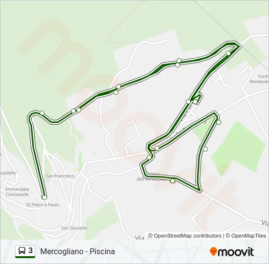 3 Bus Line Map