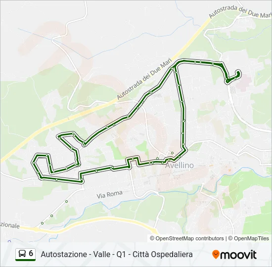 6 Bus Line Map