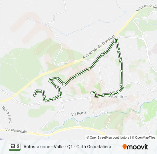 6 Bus Line Map